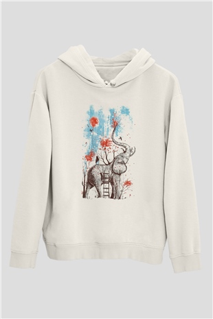 Fil Beyaz Unisex Hoodie