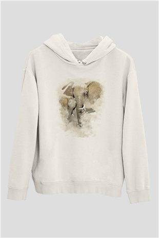 Fil Beyaz Unisex Hoodie