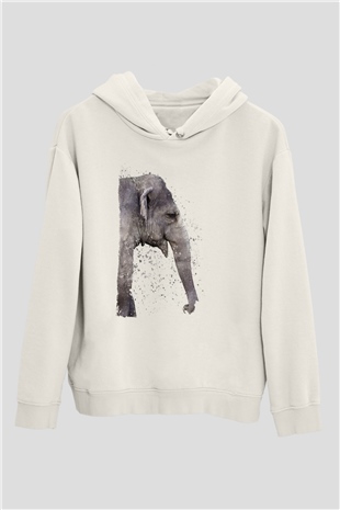 Fil Beyaz Unisex Hoodie