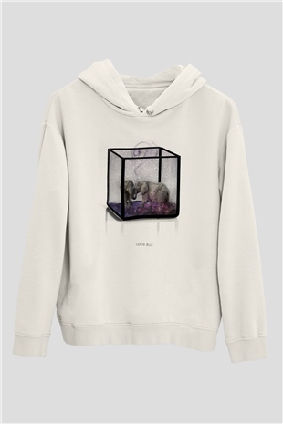 Fil Beyaz Unisex Hoodie