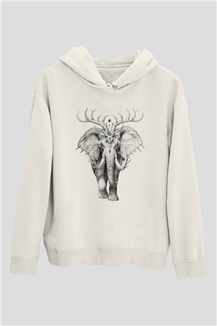 Fil Beyaz Unisex Hoodie