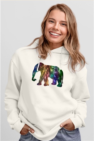 Fil Beyaz Unisex Hoodie
