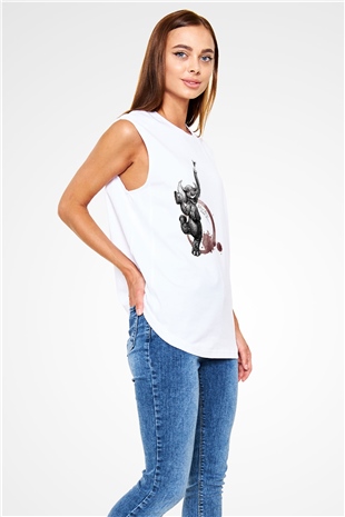 Fil Beyaz Unisex Kolsuz Tişört