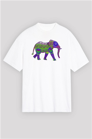 Fil Beyaz Unisex Oversize Tişört T-Shirt