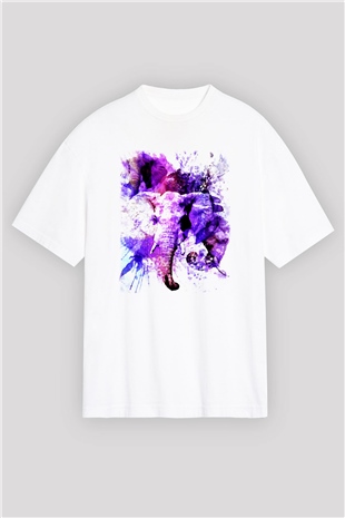 Fil Beyaz Unisex Oversize Tişört T-Shirt