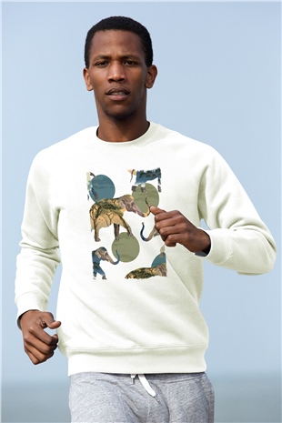 Fil Beyaz Unisex Sweatshirt