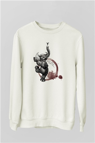Fil Beyaz Unisex Sweatshirt