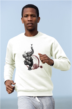 Fil Beyaz Unisex Sweatshirt