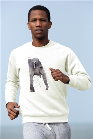 Fil Beyaz Unisex Sweatshirt