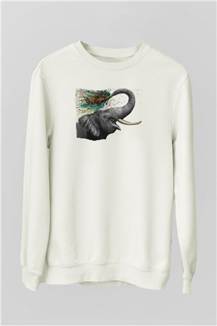 Fil Beyaz Unisex Sweatshirt