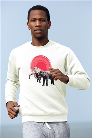 Fil Beyaz Unisex Sweatshirt