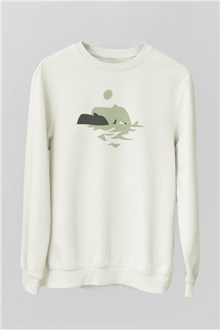 Fil Beyaz Unisex Sweatshirt