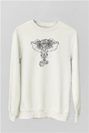 Fil Beyaz Unisex Sweatshirt