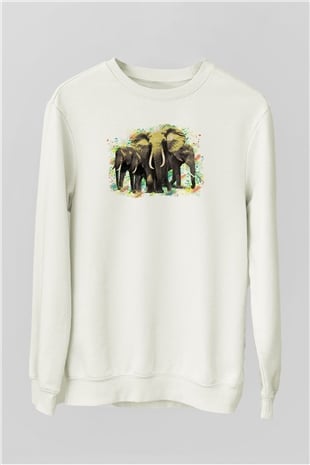 Fil Beyaz Unisex Sweatshirt
