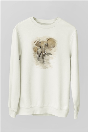Fil Beyaz Unisex Sweatshirt