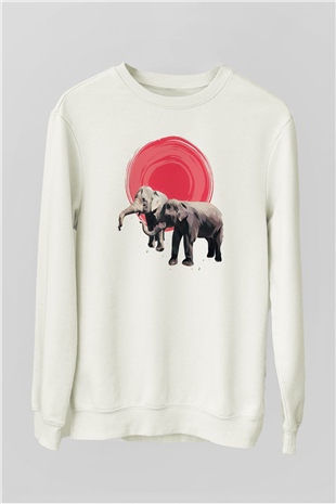 Fil Beyaz Unisex Sweatshirt