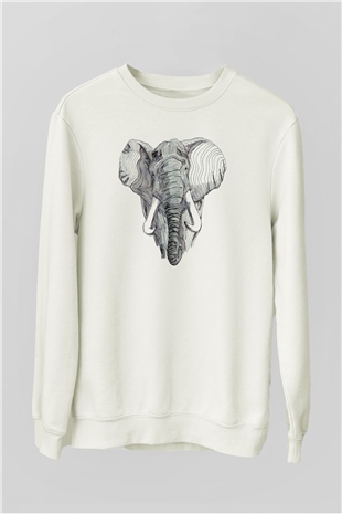 Fil Beyaz Unisex Sweatshirt