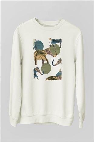 Fil Beyaz Unisex Sweatshirt