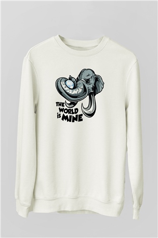 Fil Beyaz Unisex Sweatshirt