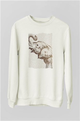 Fil Beyaz Unisex Sweatshirt