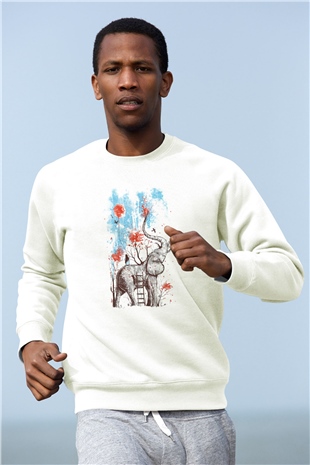 Fil Beyaz Unisex Sweatshirt