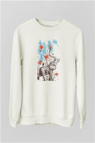 Fil Beyaz Unisex Sweatshirt