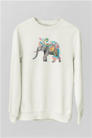 Fil Beyaz Unisex Sweatshirt