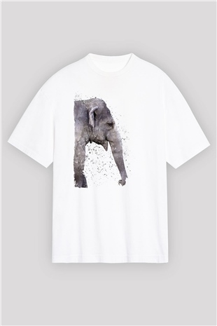 Fil Beyaz Oversize Tişört Oversize T-shirt - TişörtFabrikası