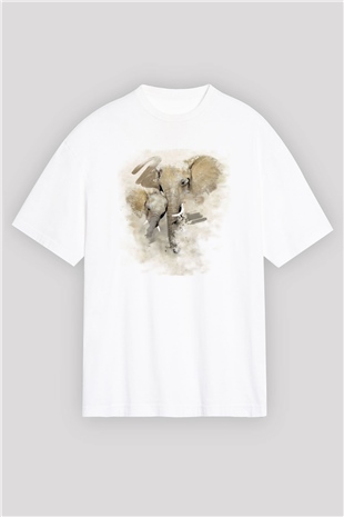 Fil Beyaz Oversize Tişört Oversize T-shirt - TişörtFabrikası