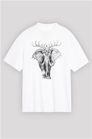 Fil Beyaz Oversize Tişört Oversize T-shirt - TişörtFabrikası