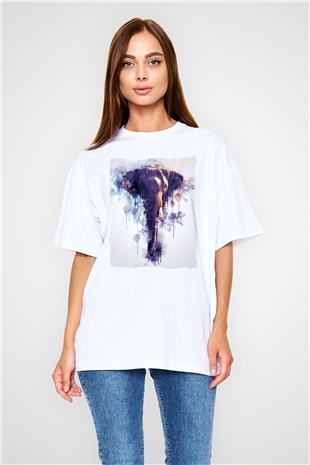 Fil Beyaz Oversize Tişört Oversize T-shirt - TişörtFabrikası