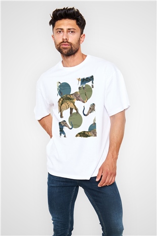Fil Beyaz Oversize Tişört Oversize T-shirt - TişörtFabrikası