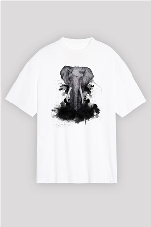 Fil Beyaz Oversize Tişört Oversize T-shirt - TişörtFabrikası