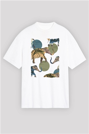 Fil Beyaz Oversize Tişört Oversize T-shirt - TişörtFabrikası
