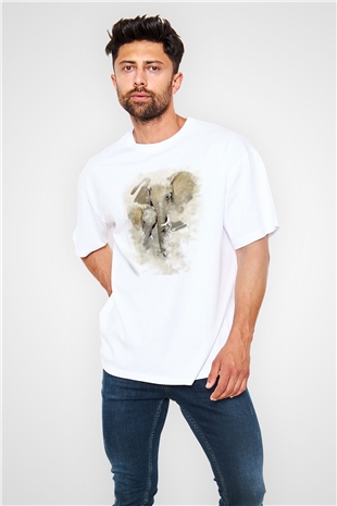 Fil Beyaz Oversize Tişört Oversize T-shirt - TişörtFabrikası