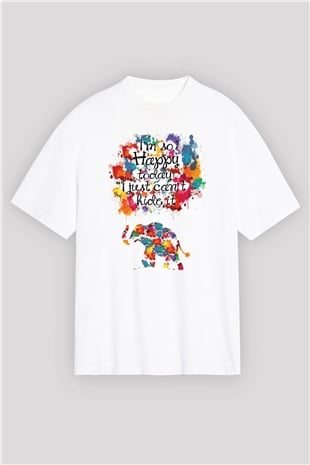 Fil Beyaz Oversize Tişört Oversize T-shirt - TişörtFabrikası