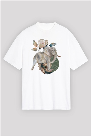 Fil Beyaz Oversize Tişört Oversize T-shirt - TişörtFabrikası