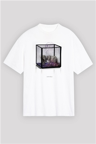 Fil Beyaz Oversize Tişört Oversize T-shirt - TişörtFabrikası