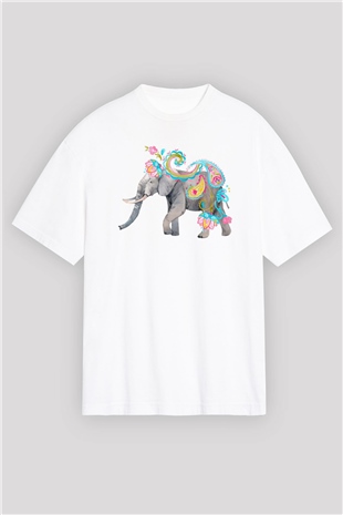 Fil Beyaz Oversize Tişört Oversize T-shirt - TişörtFabrikası
