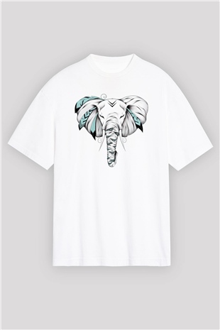 Fil Beyaz Oversize Tişört Oversize T-shirt - TişörtFabrikası