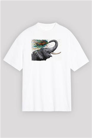 Fil Beyaz Oversize Tişört Oversize T-shirt - TişörtFabrikası
