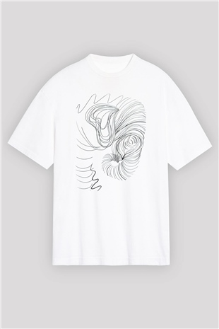Fil Beyaz Oversize Tişört Oversize T-shirt - TişörtFabrikası