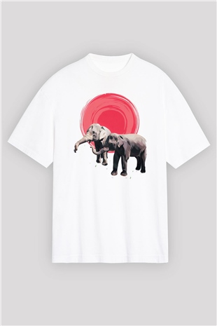 Fil Beyaz Oversize Tişört Oversize T-shirt - TişörtFabrikası