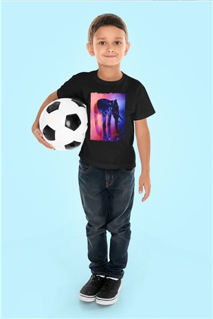 Fil Siyah Unisex Çocuk Tişört
