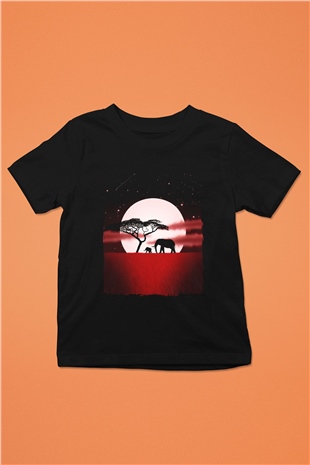 Fil Siyah Unisex Çocuk Tişört
