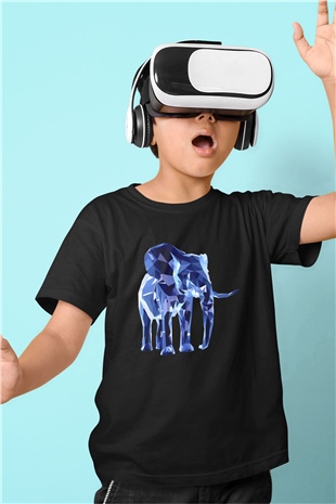 Fil Siyah Unisex Çocuk Tişört
