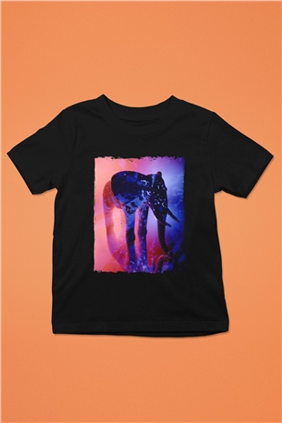 Fil Siyah Unisex Çocuk Tişört