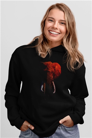 Fil Siyah Unisex Hoodie