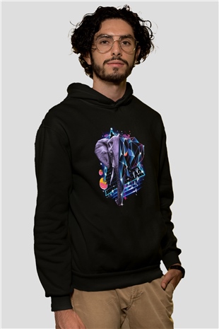 Fil Siyah Unisex Hoodie
