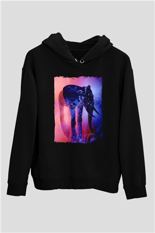 Fil Siyah Unisex Hoodie